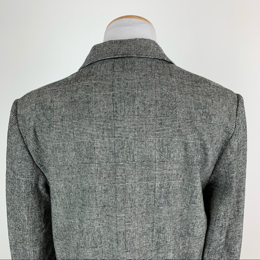 ZARA Black Plaid Double Breasted Blazer Medium - Picture 13 of 16
